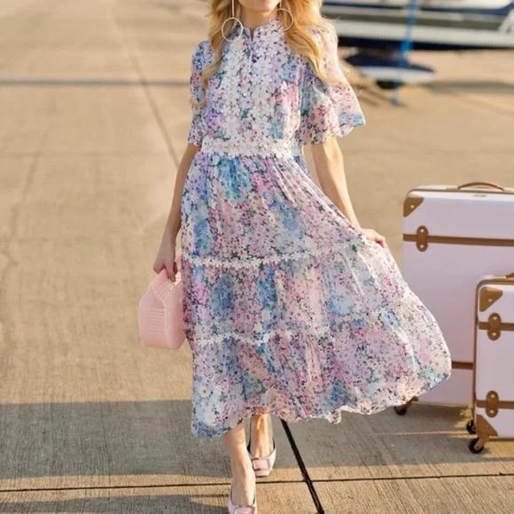 ⭐️Kate Spade Daisy Garden Silk Dress⭐️ - Picture 2 of 6